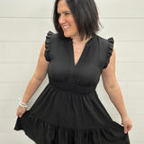 Black Smocked Waist Dress Dresses STACCATO