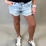 High Rise Star Print Shorts Bottoms - Shorts RISEN