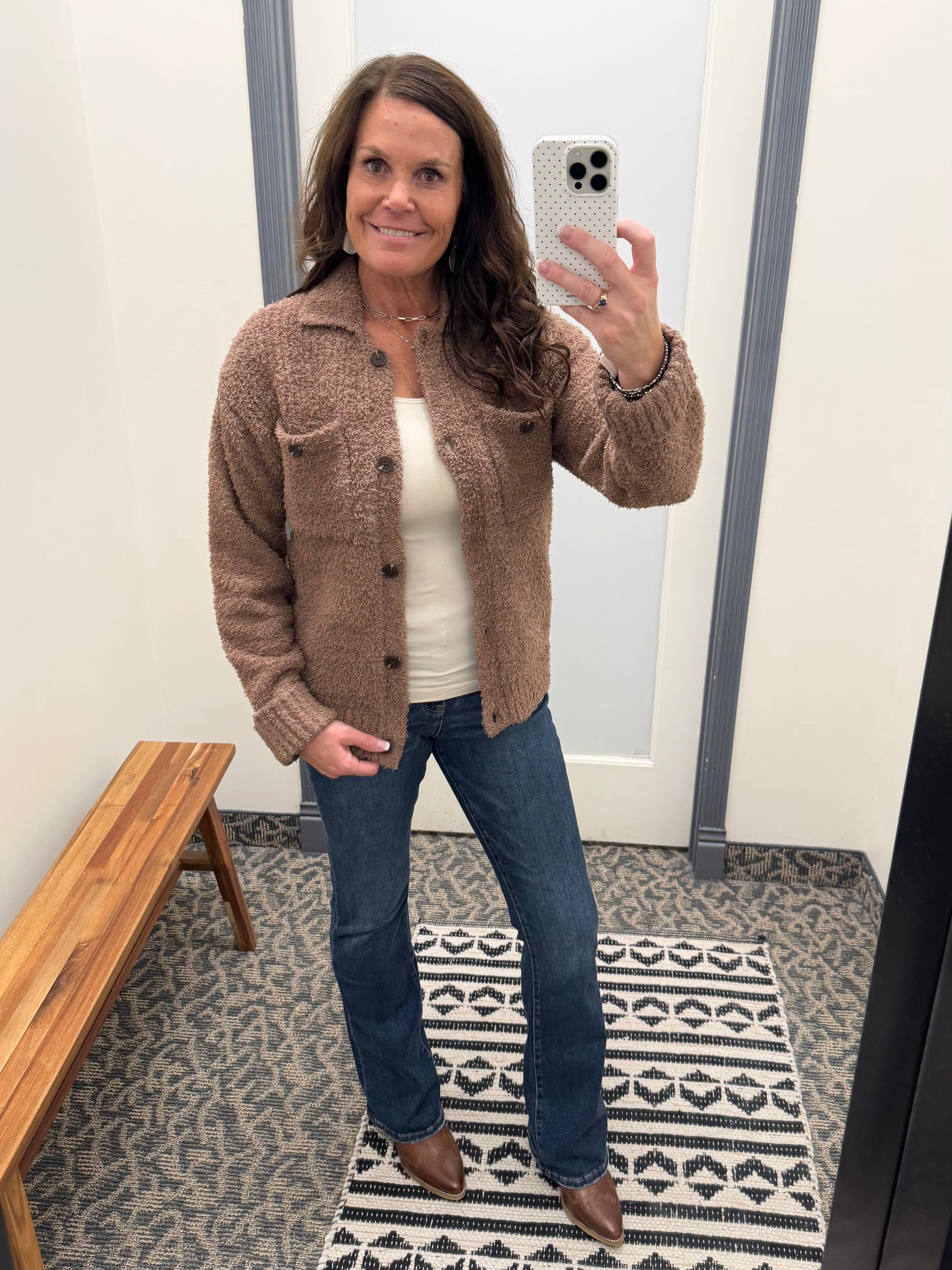 Raw Umber Lois Sweater Jacket Outerwear- Jackets THREAD & SUPPLY