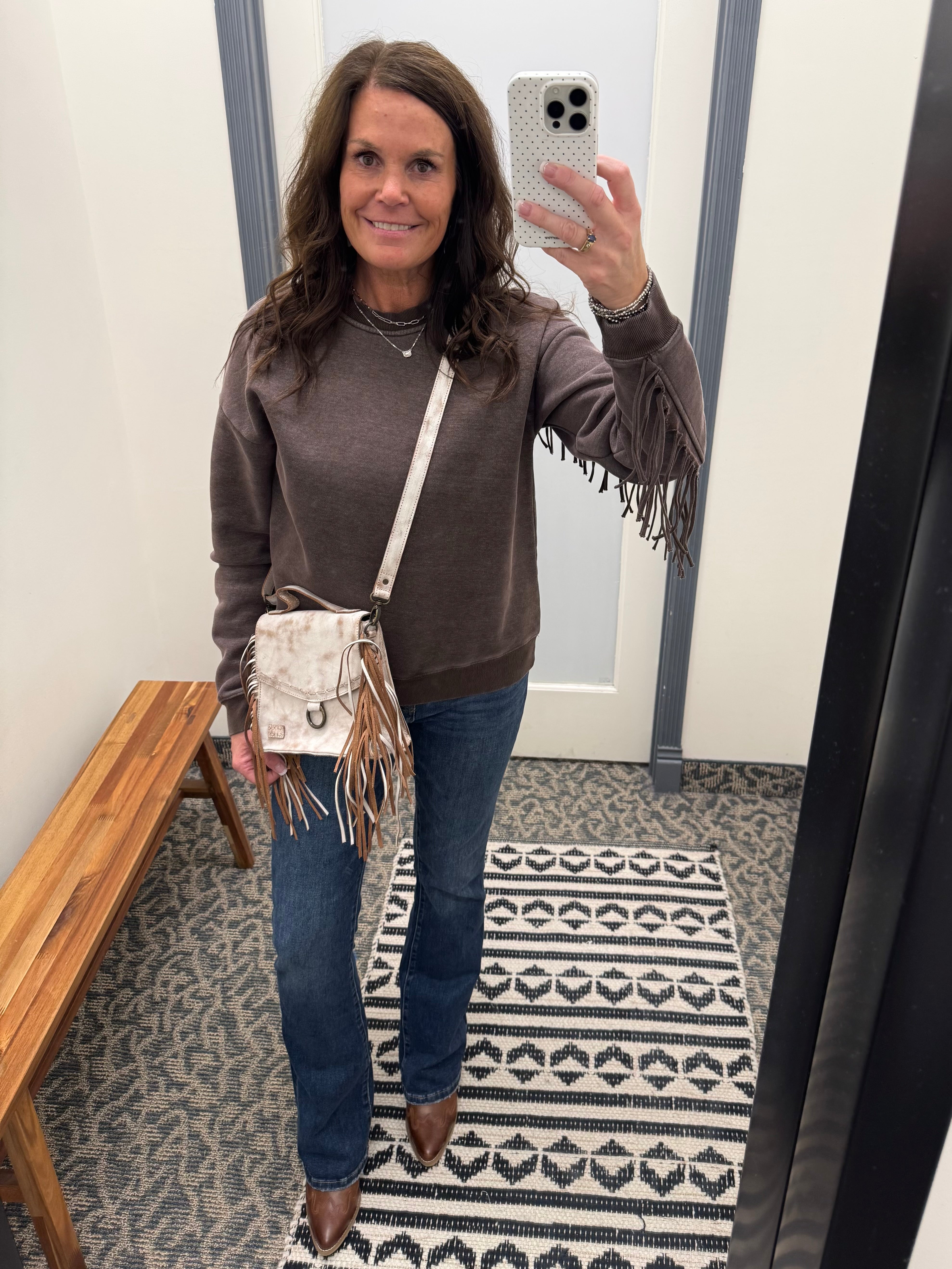 Coffee Bean Marion Fringe Top Top- Sweatshirt THREAD & SUPPLY