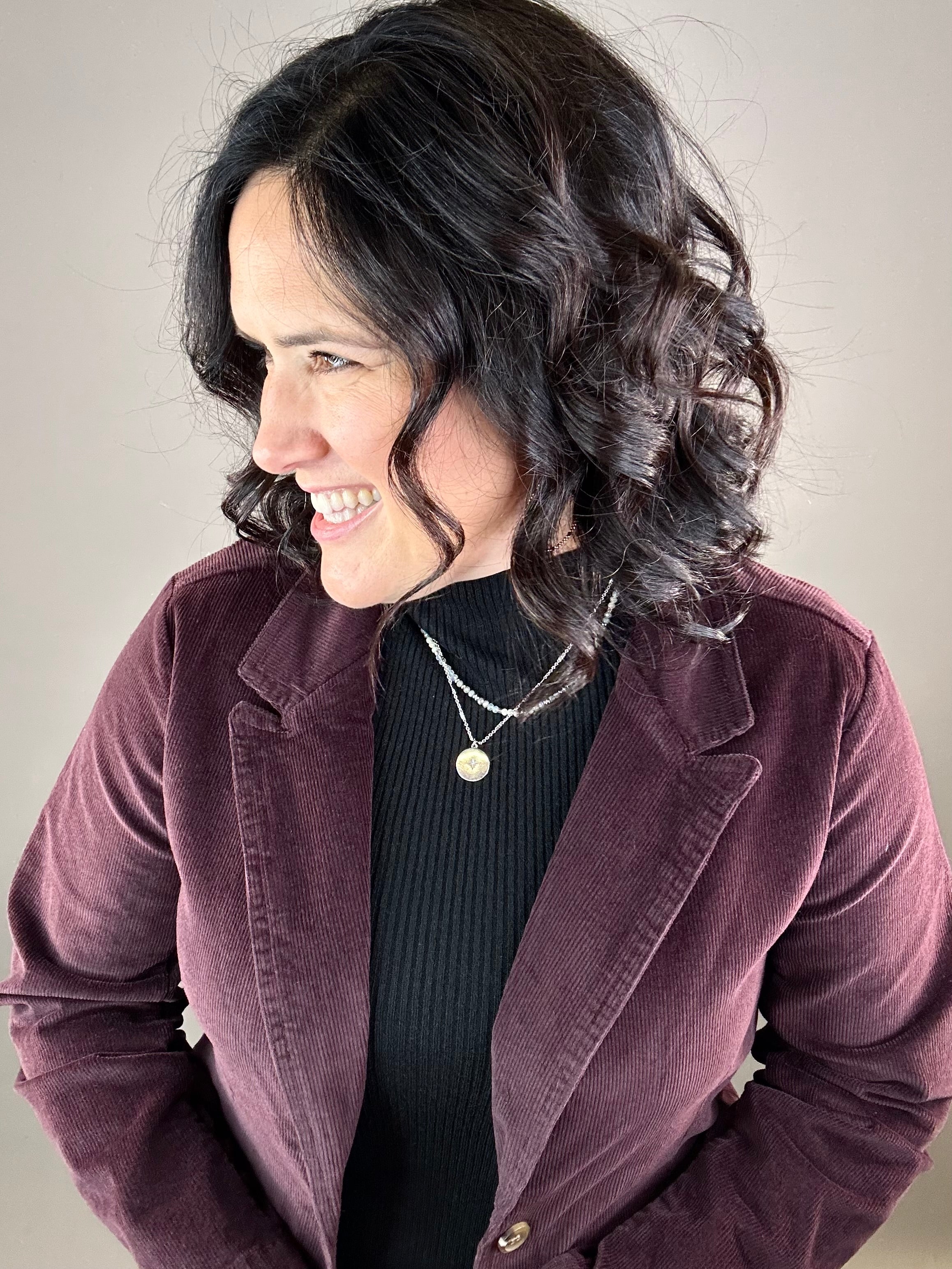 Patty Deep Plum Blazer Outerwear- Blazers VELVET HEART