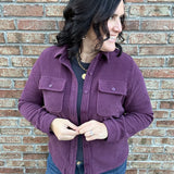 Plum Shirt Jacket
