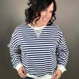 Blue/White Striped Pullover