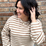 Oatmeal/Camel Soft Knitted Top Top - Sweater MIOU MUSE