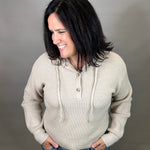 Oxford Tan Dolly Sweater Hoodie Top - Sweater THREAD & SUPPLY