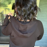 Black Quarter Zip Hoodie Top Top - Sweatshirt RAE MODE