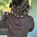 Black Quarter Zip Hoodie Top Top - Sweatshirt RAE MODE