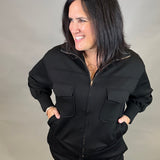 Black Modal Utility Jacket