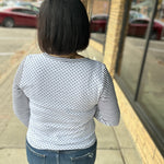 Crew Long Sleeve Polka Dot Stripe Top Tops- Long Sleeve STACCATO