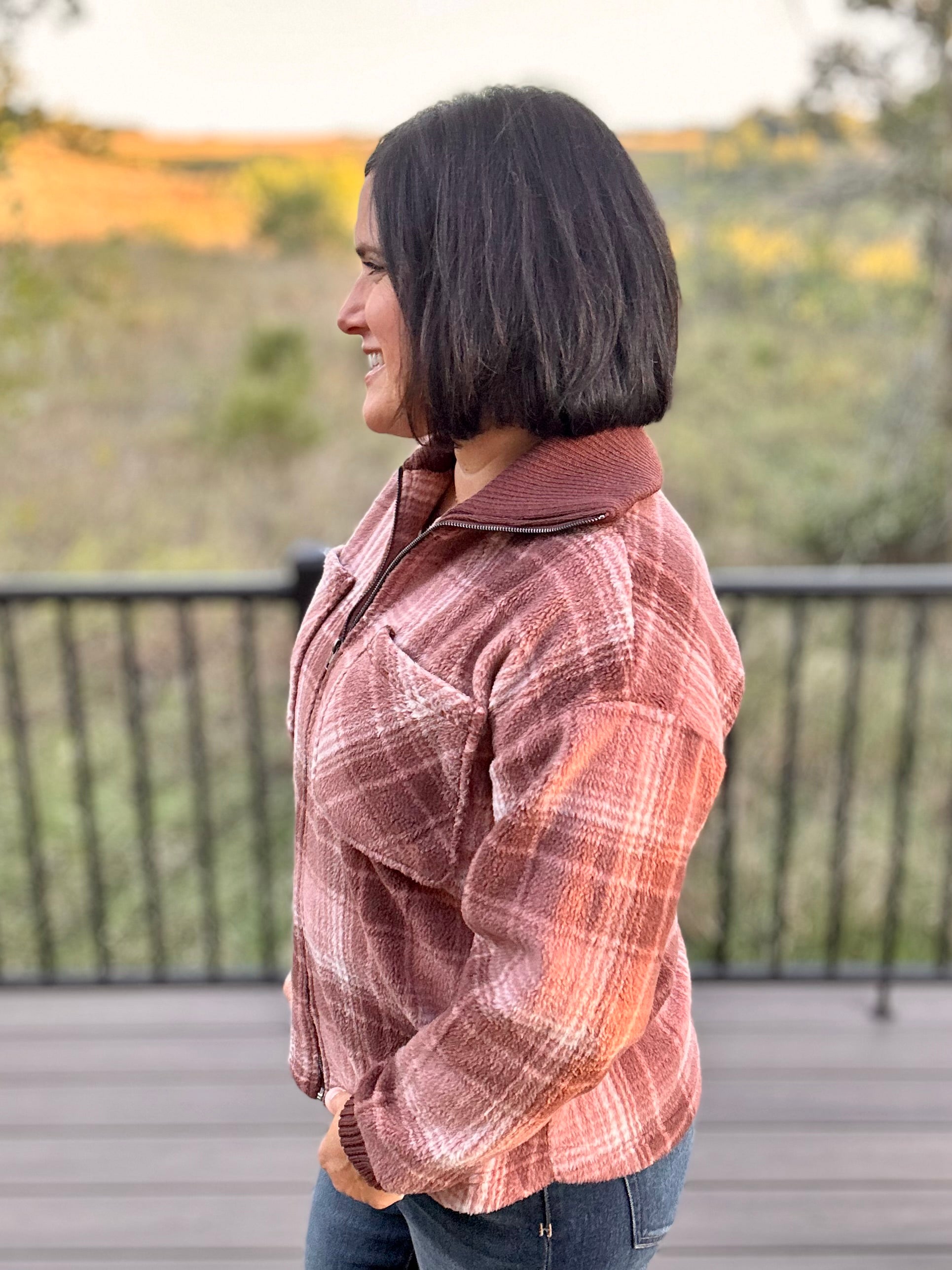 Mauve Plaid Holland Jacket Outerwear- Jackets THREAD & SUPPLY