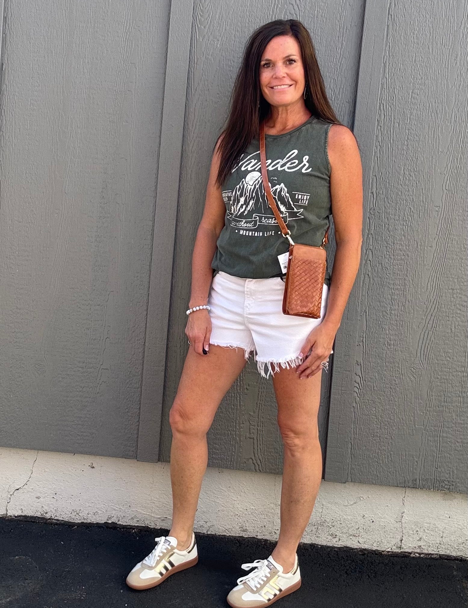 Olive Wander Breathe Deeply Tank Tops- Tanks HRT and LUV