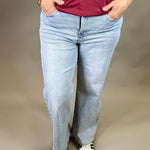 Ankle Wide Leg Palazzo Jeans Bottoms - Pants RISEN
