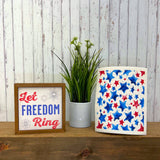 Red & Blue Stars Swedish Dishcloth