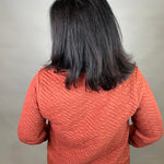 Rust Quilted Half Zip Top Top - Sweatshirt DOE & RAE