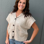Oatmeal Hoodie Cardigan Sweater Tops- Cardigans STACCATO