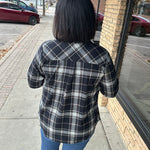 Black, White & Tan Markus Plaid Tops - Button Ups PANACHE