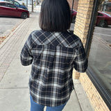 Black, White & Tan Markus Plaid Tops - Button Ups PANACHE