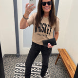 Lt. Brown Whiskey Weather Tee Tops- Tees PANACHE