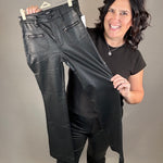 Black Kelsey Coated Flare Bottoms - Pants KUT FROM THE KLOTH