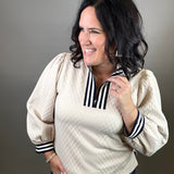 Cozy Quilt Quarter Zip Top