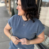 Washed Denim Blue Nova Top