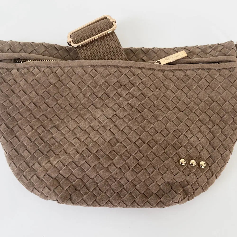 Suede Westlyn Woven Bum Bag Bags- Purses PRETTY SIMPLE WHOLESALE