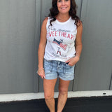 All American Sweetheart Graphic Tank Tops- Tanks HRT and LUV
