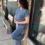 Washed Denim Blue Nova Pants