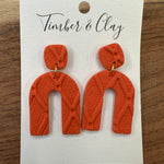 Coral Clay Pattern Earrings Jewelry - Earrings Timber & Clay