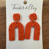 Coral Clay Pattern Earrings Jewelry - Earrings Timber & Clay
