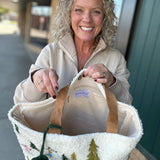 Ski Scene Woven Tote Bags- Totes PANACHE