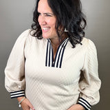 Cozy Quilt Quarter Zip Top
