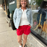Jane High Rise Tomato Short Bottoms - Shorts KUT FROM THE KLOTH