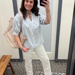 Optic White Avery Straight Jean Bottoms - Pants KUT FROM THE KLOTH