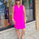 Crushed Magenta Harbour Dress Dresses DEAR SCARLETT