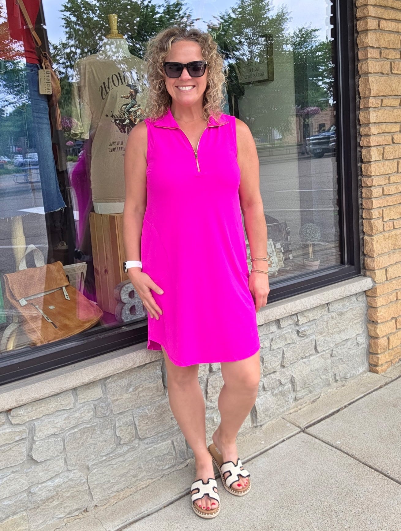 Crushed Magenta Harbour Dress Dresses DEAR SCARLETT