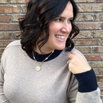 Dylan Colorblock Trim Sweater Top - Sweater SIX/FIFTY