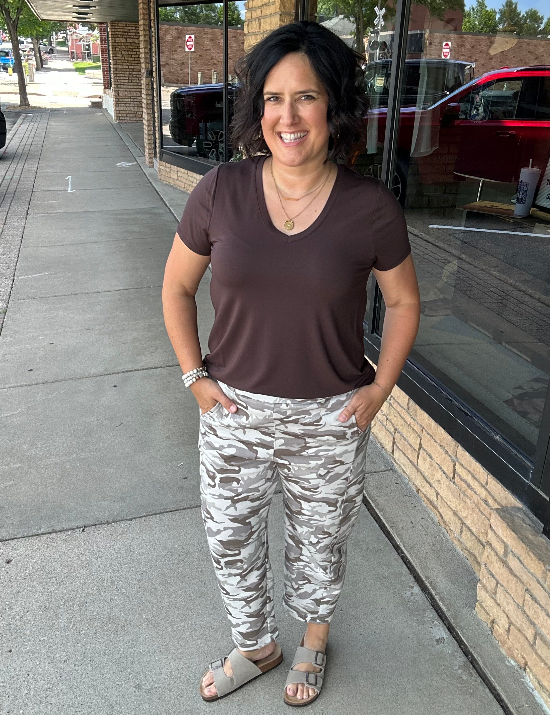 Coffee Bean Tatiana Tee Top - Tee THREAD & SUPPLY
