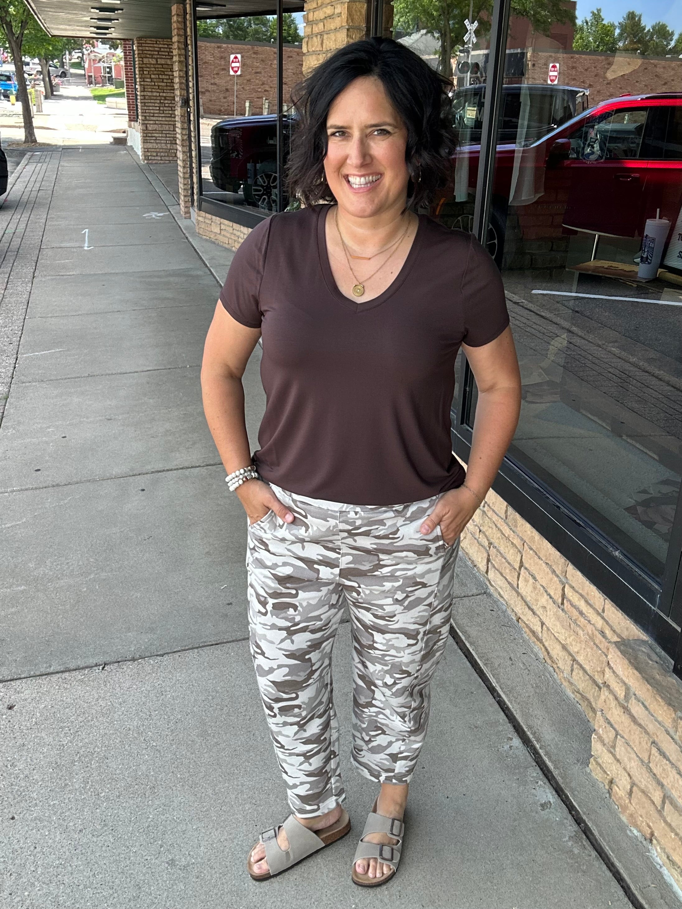Coffee Bean Tatiana Tee Top - Tee THREAD & SUPPLY