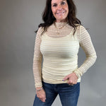 Butter Yellow Sheer Lace Top Tops- Blouses EE:SOME