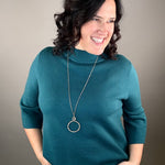 Teal Green Mock Neck Sweater Top - Sweater FATE by LFD