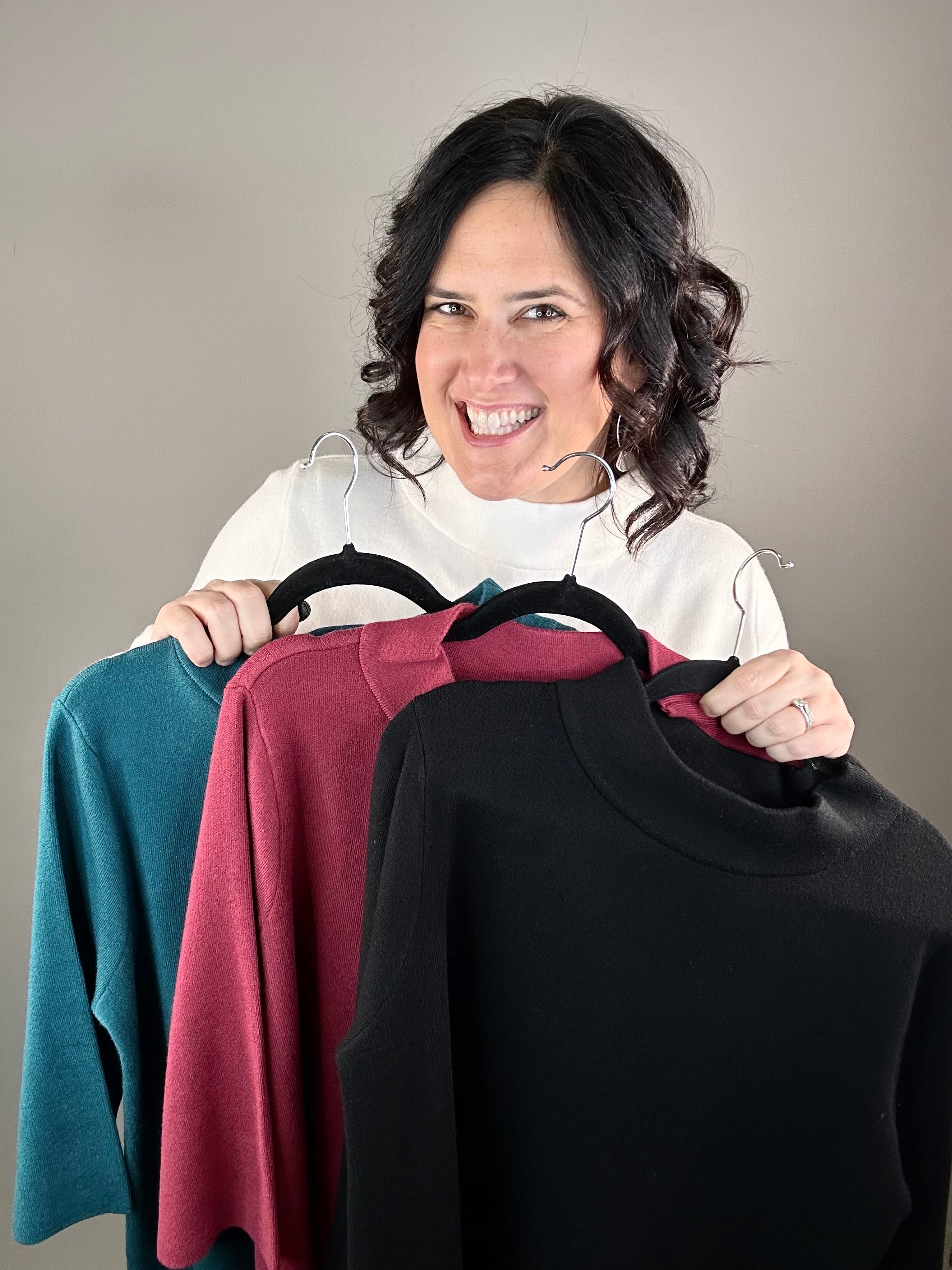 Cream Mock Neck Sweater Top - Sweater FATE by LFD