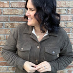 Olive Lined Shirt Jacket Outerwear- Jackets STACCATO