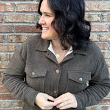 Olive Lined Shirt Jacket Outerwear- Jackets STACCATO