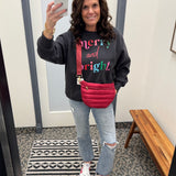 Charcoal Merry & Bright Sweatshirt