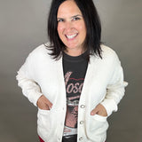 Heather Oatmeal Serenity Fleece Cardigan