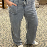 Light Wash Bluffton Wide Leg Pants