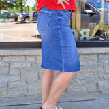Front Slit Pencil Skirt Bottom- Skirt RISEN