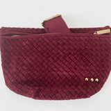 Suede Westlyn Woven Bum Bag Bags- Purses PRETTY SIMPLE WHOLESALE Burgundy