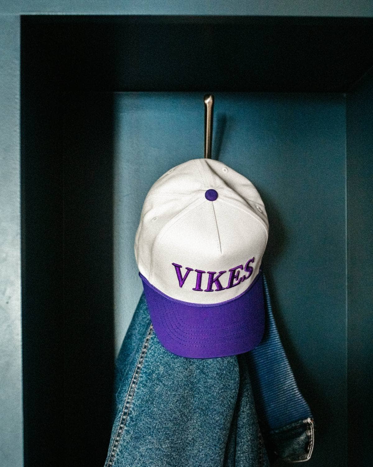 VIKES Minnesota Vikings Trucker Hat - Purple & Cream 'Sota Style Club